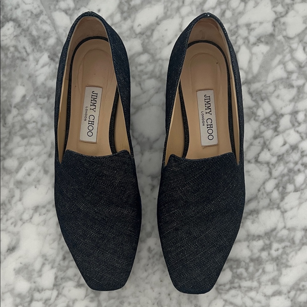 Jimmy Choo Women's Dark Blue Loafers